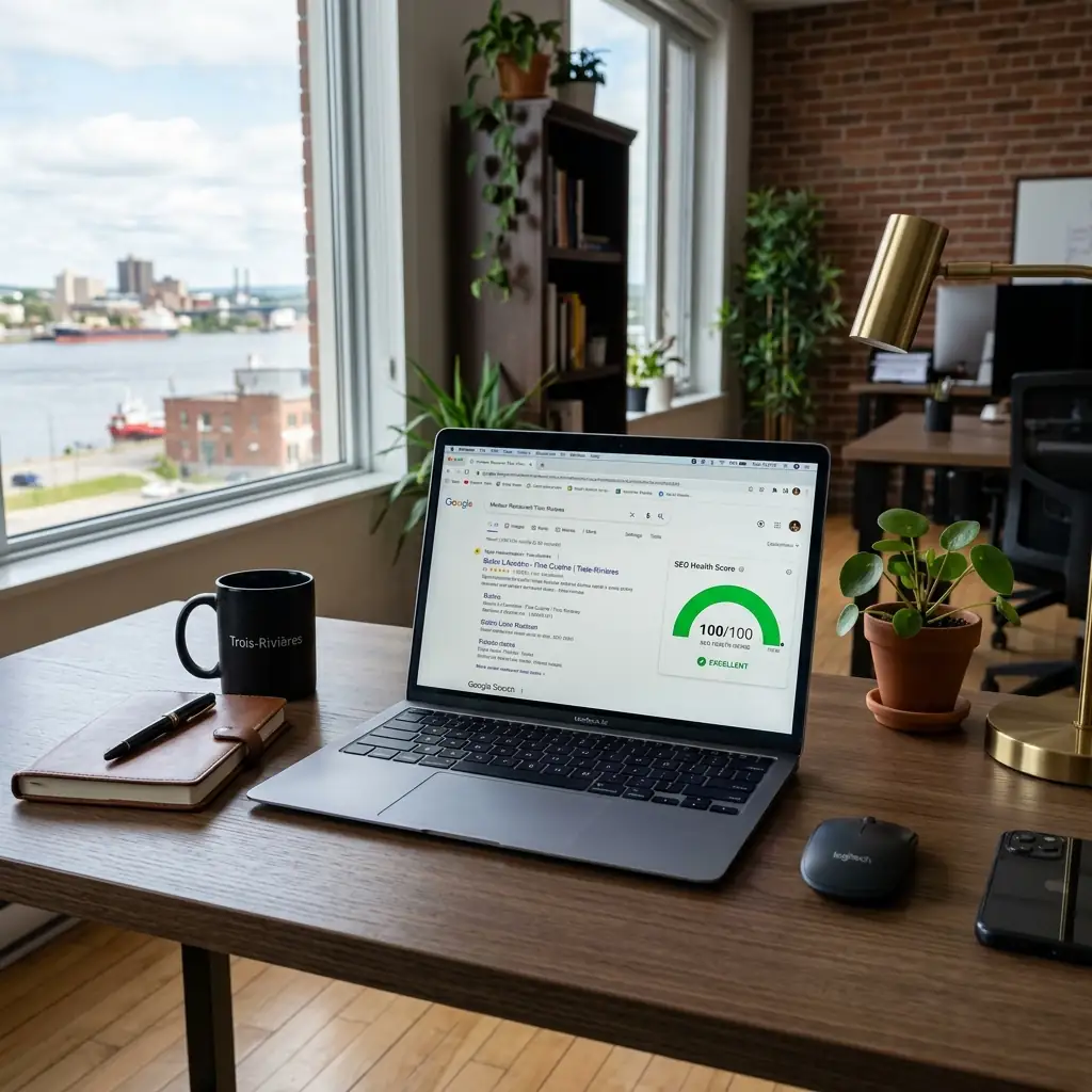 Analyse de performance web dans un bureau moderne à Trois-Rivières